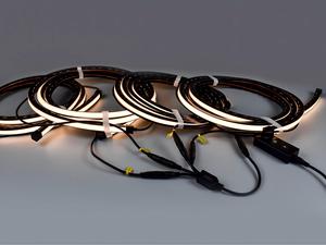 Tira de LED Negra de 24V para Paneles de Pared de Listones, 3000K Blanco Cálido, Tira COB Flexible para Iluminación de Paredes Acústicas de Madera - Product Image 4