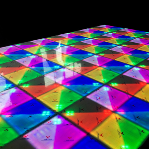 Pista da ballo LED light up bianco copertura in acrilico fase portatile 1x1 m RGB pannelli per la decorazione <span class=keywords><strong>di</strong></span> nozze - Product Image 4