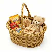 Panier en rotin PP tressé à la main avec poignée – Rangement durable pour jouets pour filles et garçons – Offre spéciale