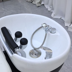 Modern Luxury Spa Shampooing and Massage, Overhead Electric Reclining <b>Shampoo</b> Bowl, Beauty Salon Bed and <b>Chair</b> - Product Image 6