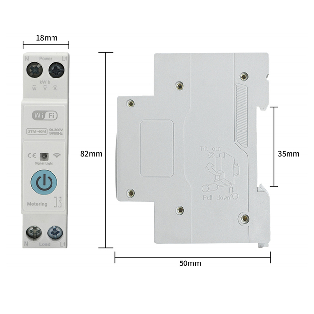 MCB Tuya Smart Micro Circuit Breaker Wifi ZIGBEE 40A 63A Power Monitor Timing Countdown Overload protection Remote Control