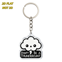 Porte-clés en acrylique 'Don't Be a Stormcloud' : Charme de sac et accessoire de porte-clés en forme de nuage mignon avec éclairs pour booster l'humeur