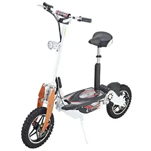 Monopatín eléctrico con marco de acero, scooter plegable con freno de disco delantero y trasero, batería de plomo ácido de 36V 12A, 1000W