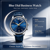 Montre à quartz pour homme avec bracelet en cuir de luxe OEM personnalisé, boîtier en alliage, étanche 3ATM, mouvement japonais, vente en gros d'usine