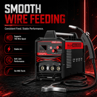 Nouvelle soudeuse Mini MIG 250 220V 3-en-1 sans gaz, fil fourré, MMA TIG 120A, onduleur IGBT, cycle de travail 60%, LED, portable