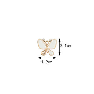 फैशन DIY आभूषण सहायक उपकरण मिश्र धातु डबल रंग ज़िरकोनिया आकर्षण तितलियाँ पेंडेंट - Product Image 3