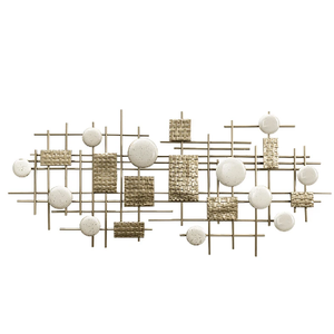 Décor de maison suspendu à la campagne Art mural en métal moderne et personnalisé Cadre métallique doré Décoration murale intérieure de grande taille - Product Image 6