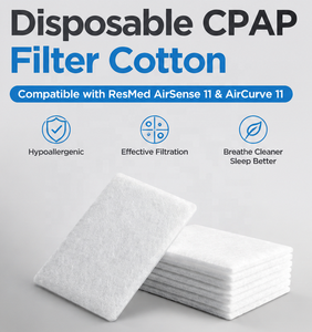 Filtre jetable en coton pour CPAP, hypoallergénique, compatible avec <span class=keywords><strong>ResMed</strong></span> AirSense 11 AirCurve 11, fournitures de remplacement – Offre Spéciale - Product Image 1