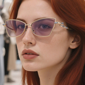 Nouveautés 2026 – Lunettes de soleil œil-de-chat pour femme, monture métallique intégrale, tendance diamant, protection UV400, idéales pour le street style et les activités extérieures - Product Image 2