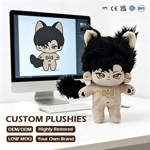 Muñeco de Peluche Personalizado, Juguete de <span class=keywords><strong>Anime</strong></span> con Bordado, Fabricación OEM, Muñeco Kpop con Cabello para Peinar, Diseño Personalizado, Venta al Por Mayor - Product Image 1