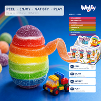 Nieuwe trendy fabrieksdirecte verrassing gummy ei snoepjes met speelgoed, scheurbaar, halal, groothandel, OEM, ODM levering