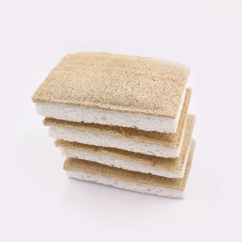 Brite Style Greener Clean Scrub Sponges Natural Cellulose Sponges for Cleaning Kitchen Bathroom and Household