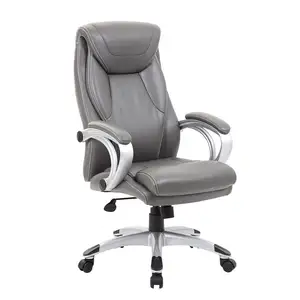 Sedia da ufficio in pelle con schienale alto rotante ergonomica personalizzata