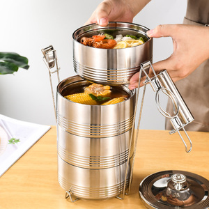 Vacuum Bento High Quality Stainless Steel Leak-proof Metal Lunch Box Portable Food Carrier Thermal Insulation Tiffin Box