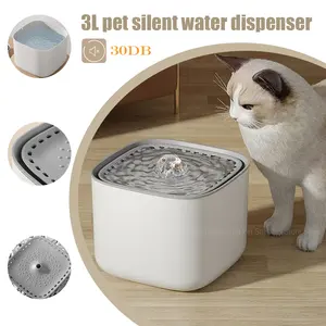 Dispensador de Agua Automático para Mascotas, Moderno, de Gran Capacidad, Ecológico, Funciona con Batería, de Plástico, con Bomba Silenciosa y Filtro LM - Product Image 2