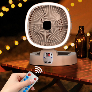 Ventilador de energía solar para uso en exteriores, circulación de aire, camping, portátil, alta resistencia al viento, uso doméstico, plegable y recargable - Product Image 6