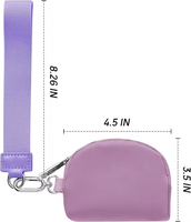Portable en cuir porte-monnaie fermeture éclair changement sac à main mignon quotidien multi-fonctionnel carte d'identité poche résistant à l'eau voyage poignet pochette