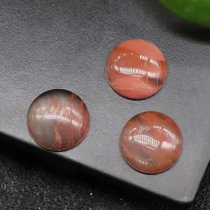 Diy Een Halfronde Watermeloenkwarts Als Een Decoratieve Kunstmatige Ronde Cabochon Edelsteen Voor Decoratie Groothandel Kristallen