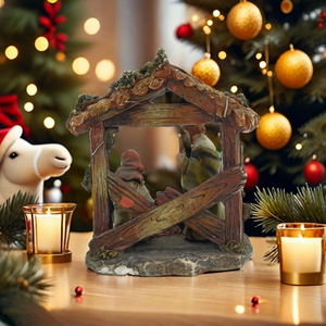 Mini Christmas Crib Nativity Jesus Decoration Home Decor Catholic Resin Craft Christmas <strong>Easter</strong> <strong>Ornament</strong> - Product Image 5