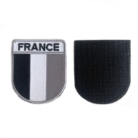 Écussons brodés personnalisés de haute qualité du drapeau national français, à thermocoller, pour brassards