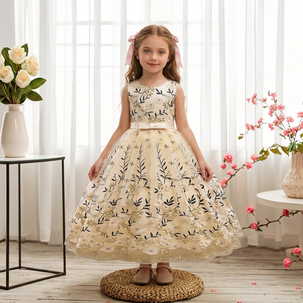 princess polly baby blue dress Tulleen Champagne Hampton Double Bow Dress Beige main image 1