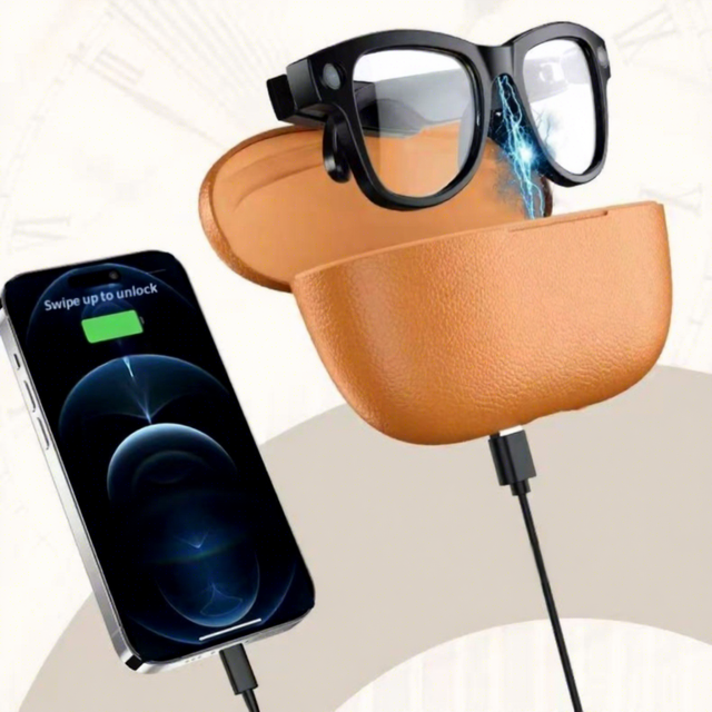 M02 Smart Glasses AI Translation 8MP Reverse Charging Case Touch-Type Button-Style Control Wi-Fi