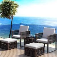 Ensemble de table et de chaises de jardin pour l'extérieur, adapté pour la terrasse, le jardin, la piscine