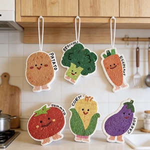 Paños <span class=keywords><strong>de</strong></span> Cocina <span class=keywords><strong>de</strong></span> Pulpa <span class=keywords><strong>de</strong></span> Madera con Dibujos Animados <span class=keywords><strong>de</strong></span> Comida Rápida, Reutilizables, Comprimidos, con Diseño <span class=keywords><strong>de</strong></span> <span class=keywords><strong>Hamburguesa</strong></span>, Papas Fritas y Queso - Product Image 6