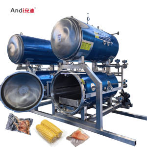 <span class=keywords><strong>Stérilisateur</strong></span> professionnel de cornue d'immersion d'eau de double couche de 1000kg-équipement de traitement des aliments - Product Image 1