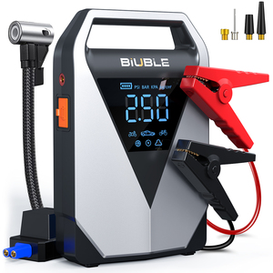 Arrancador de batería de coche portátil con compresor de bomba de aire de neumáticos Fabricante OEM Venta al por mayor Banco de energía Cargador de batería Herramienta de emergencia - Product Image 2