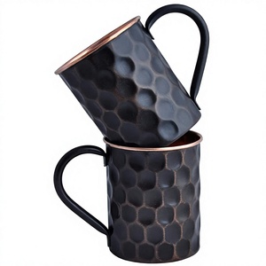 Mug Moscow Mule en cuivre martelé élégant et luxueux, écologique, pour sublimation, tasse à bière gravée plaquée cuivre - Product Image 2