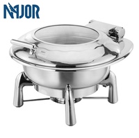 Hot Sale Hohe Qualität Andere Hotel Restaurant Edelstahl Hydraulic Buffet Server Glasplatte Food Display Wärmer Chafing Dish