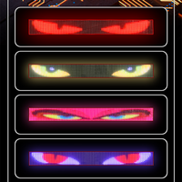 TCYATO Car Devil Eyes Light Led Soft Screen DIY Car Windshield Dynamic LED Smart Phone App Control Flexible Matrix Screen