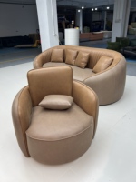 3-Sitzer Sofa Modernes Neues Wohnzimmer Dreisitzer Freizeit-Ledersofa Schlafzimmermöbel Schwamm Ein-Sitzer Echtleder-Sofa