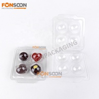 Vente en gros Plateau à truffes en chocolat à 4 trous Emballage blister PET transparent Boîte pour bonbons