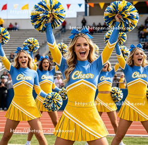 Uniformes de Porristas Personalizados a Precios Económicos al por Mayor, Tres Conjuntos de Precios para Escenas de Animación y Animación con <span class=keywords><strong>Pompones</strong></span> - Product Image 3