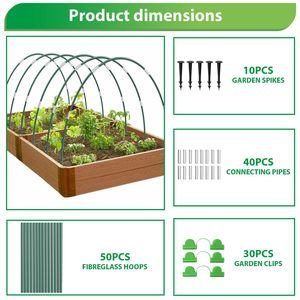 Màu xanh lá cây Làm Vườn thực vật hoa nhà kính sợi que Côn trùng Net vòm Set DIY vòm chim bảo vệ cắt - Product Image 2