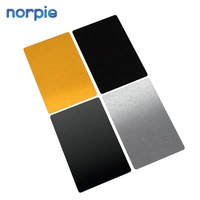0.2mm coloré blanc résistant aux rayures sablé anodisé aluminium carte d'invitation gravure Laser métal cartes de visite