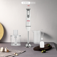 Mini mixeur électrique à main 3 en 1 avec hachoir Mélangeur à immersion à usage domestique Source d'alimentation manuelle Prise UE Récipient en plastique