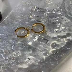 ลด 50% พร้อมส่ง อุปกรณ์ทำเครื่องประดับ DIY ต่างหูแบบห่วงสำหรับผู้หญิง ชุบทอง กันน้ำ ทำจากสแตนเลส - Product Image 2