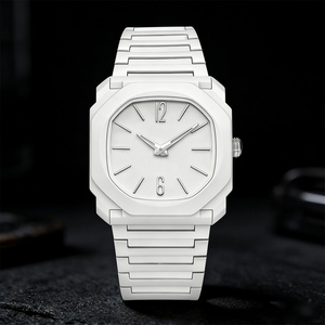New Trend Fashion Premium White Quartz Watch Plastic Ultra Thin Men's Quartz Watch Top Luxury <b>Gift</b> <b>Box</b> Watch - Product Image 3