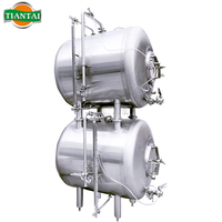 Réservoir de stockage horizontal en acier inoxydable à double enveloppe de 1200 L pour brasserie
