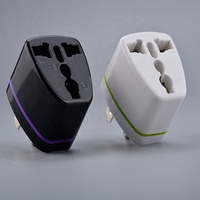 Steker konversi pariwisata tembaga murni konverter daya Adaptor steker Amerika, Adaptor Outlet steker perjalanan AS ke soket Universal