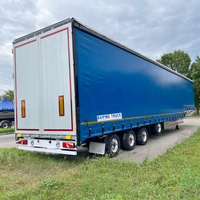 Semi-remorque à rideaux latéraux 4 essieux 40T 13,6m pour le transport de marchandises