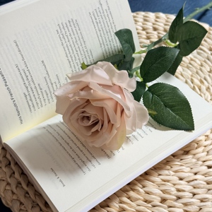 <span class=keywords><strong>Rose</strong></span> artificielle réaliste en diamant, branche <span class=keywords><strong>de</strong></span> <span class=keywords><strong>rose</strong></span> en soie au toucher réel, inodore, résistante aux UV, anti-soleil, décoration moderne pour <span class=keywords><strong>la</strong></span> maison, mariage - Product Image 5