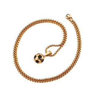 Collier pendentif football en acier inoxydable, style sportif créatif, personnalisé, tendance européenne et américaine, vente chaude - Product Image 4