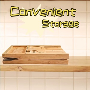 Plateau de baignoire pliable <span class=keywords><strong>et</strong></span> extensible en bois écologique fait main sur mesure avec logo personnalisé pour <span class=keywords><strong>bain</strong></span> de luxe, couleur bois naturel, style américain - Product Image 3