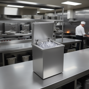 Glacière Commerciale en Acier Inoxydable 40 Qt (14L x 12W x 18H) avec Couvercle à Charnières, Autoportante - Product Image 2