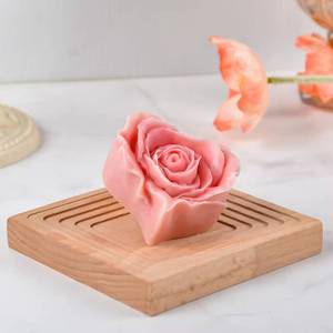 MUYULINS 2025 Popular Design 3D Heart-Shaped Rose DIY Silicone <b>Candle</b> <b>Mold</b> for Decoration - Product Image 2