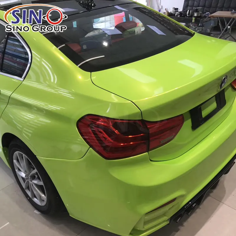 SG-07 limon yeşil parlayan çıkarılabilir tutkal süper parlak otomatik vinil şal